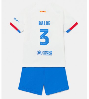 Barcelona Alejandro Balde #3 Udebanesæt Børn 2023-24 Kort ærmer (+ korte bukser)